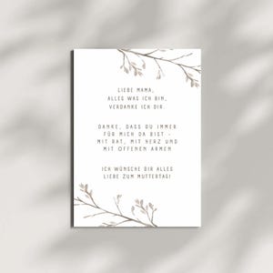 Geschenkkarte zum Muttertag "Alles Liebe zum Muttertag“ - Besonderer Anlass • Muttertag • Danke • Danksagung • Grußkarte • Liebe