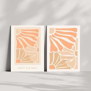 Geschenkkarten-Set für Geburtstag "Happy Birthday“ - Geburtstag • Geschenk • Papierkarte • Geschenkkarte • Freundschaft • Ästhetisch •
