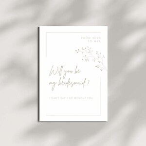 Geschenkkarte für Trauzeugin „Will you be my bridesmaid?“ - Besonderer Anlass • Braut • Hochzeit • Brautjungfer • Freundin • Schwester