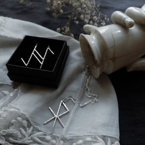 Nornir. Bind-Rune Talisman. Custom, bespoke (sustainable silver - any bindrune: love, luck, courage, energy, health, protection, travel ...)