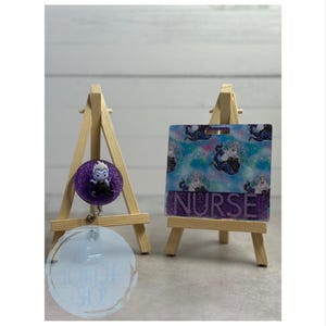 Badge Buddy - Badge Holder - Nurse Badge Accessory - ID Tag - Personalized Badge - Cute - Glitter Badge Reel - Nurse Graduation Gift