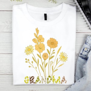 wildflower grandma shirt png, grandma wildflower shirt, floral grandma Digital download, wildflower PNG, Grandma PNG grandma shirt