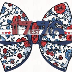 4th of July PNG, American girly  Coquette USA Patriotic bow png , retro independence day shirt png, 1776 floral memorial day sublimation