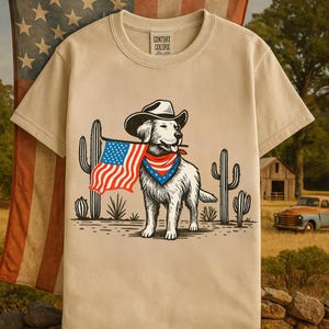 Chemise pour chien couleurs confort, chemise 4 juillet, chemise USA, chemise western, chemise 4 juillet, chemise drapeau américain, chemise Amérique, t-shirt vintage