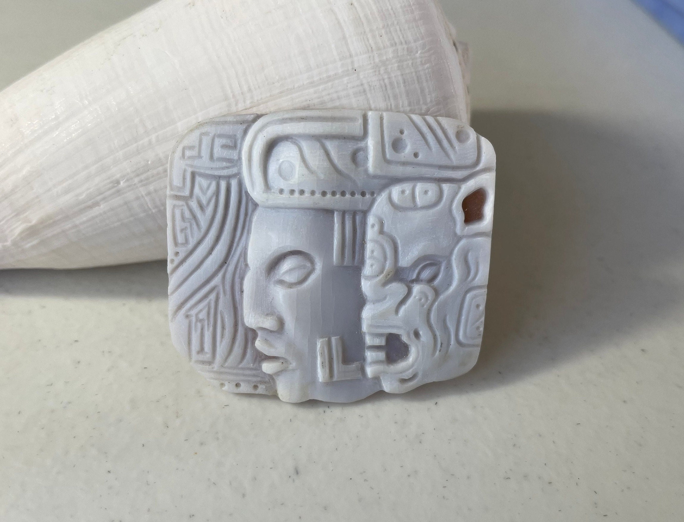 Monkey Face Shell Carved Cameo Cabochon Mexican Indian Aztec Monkey Face Shell Gift - Etsy