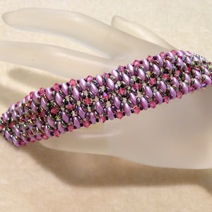 PATTERN O My Super Duo Bracelet Seed Beads Crystals RAW