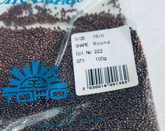 Seed bead 100gm bag 15/0 222 Dark Bronze Toho