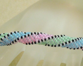 PATTERN Tutorial African Helix Bead Weaving Sprial Bracelet