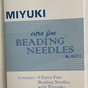 Miyuki needles extra fine beading needles with Threader 6 per package