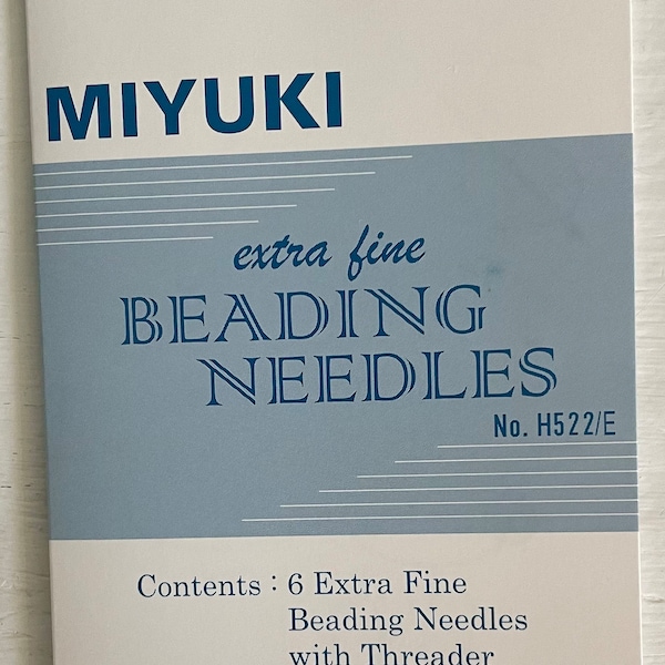 Miyuki needles extra fine beading needles with Threader 6 per package