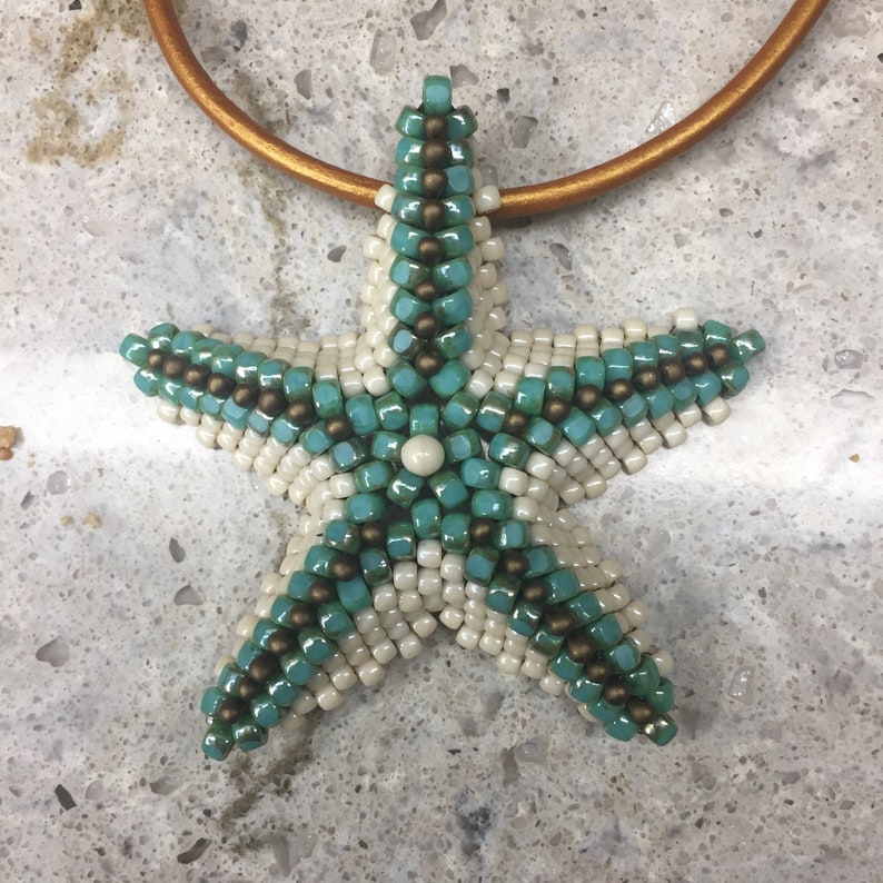 Peyote Herringbone Pattern Tutorial Starfish Pendant or - Etsy