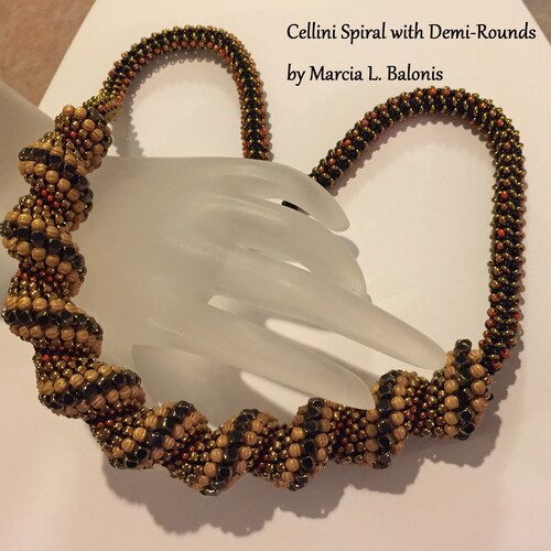 PATTERN Tutorial Necklace Spiral Cellini Meets Herringbone Etsy