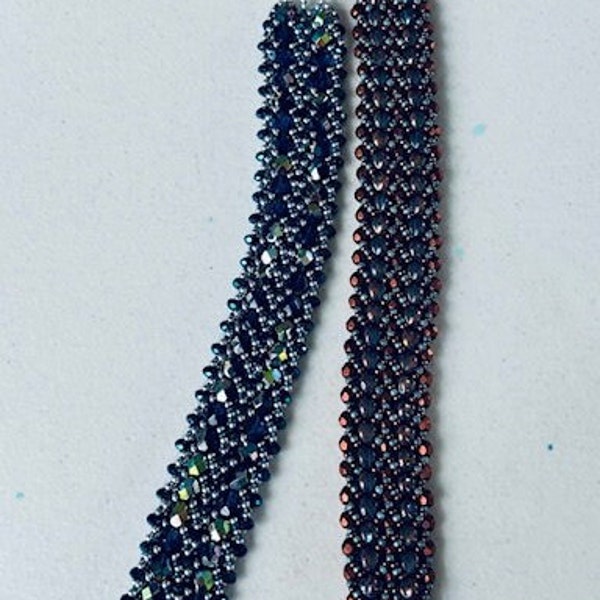 KIT and pattern for NEW color Twinkles with Merriment flat spiral double bracelet beads