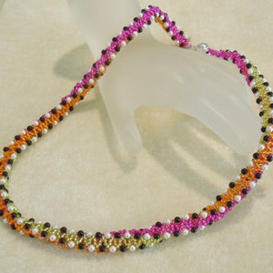 PATTERN Tri-Chevron Chain Bead Weaving Necklace image 2