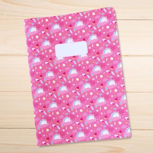 Quaderno A5 con unicorno rosa – Libro da disegno con pagina bianca da 90 g | Cancelleria kawaii per bambini | Quaderno gourmet per ragazze creative