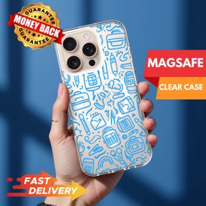Custodia MagSafe per iPhone per il ritorno a scuola: design con scarabocchi scolastici