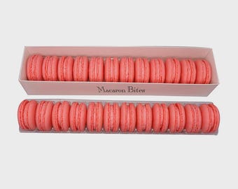 French Macarons - Macaron Bites Strawberry Macarons, 24 Count