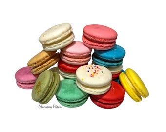 French Macarons - Macaron Bites Macarons Assorted Flavors - 24 Pack