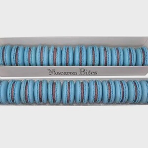 French Macarons - Macaron Bites Blueberry Macarons, 24 Count