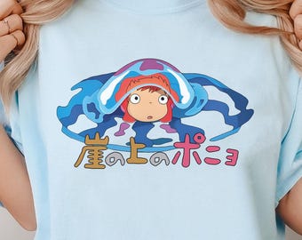 Goldfish Ponyo Shirt, Sweatshirt, Hoodie, Studio Ghibli Characters Youth Toddler Tee, Gift for Anime Lovers, Japanese Culture