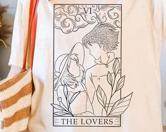 Howl's Moving Castle Shirt, Howl and Sophie Tarot Card The Lovers, Studio Ghibli Tee, Japanese Anime Lovers Gift, Spirited Away, No Face