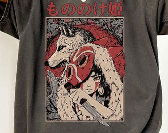Mononoke Hime Shirt, Studio Ghibli Toddler, Youth Tee, Gift for Anime Lovers, Totoro, Princess Mononoke, No Face, Hayao Miyazaki