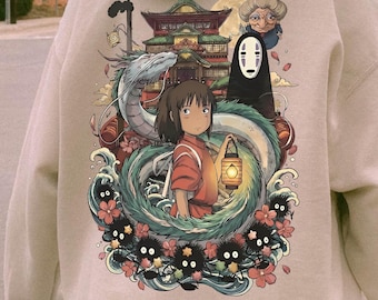 Spirited Away Chihiro Haku Shirt, Sweatshirt, Hoodie, Studio Ghibli Characters, Youth Toddler Kid Tee, Gift for Anime Lovers