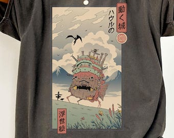 Howl's Moving Castle Shirt, Studio Ghibli Toddler, Youth, Gift for Anime Lovers, Totoro, Spirited Away, Mononoke, No Face, Hayao Miyazaki
