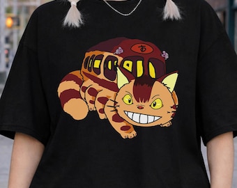 Camiseta, sudadera, sudadera con capucha de Totoro Catbus, personajes de Studio Ghibli, camiseta para niños pequeños, regalo para amantes del anime, Y2K japonés