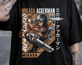 Vintage Mikasa Ackerman Attack On Titan Shirt, Sweatshirt, Hoodie, AOT Shirt, Shingeki no Kyojin Unisex Tee, Birthday Gift for Anime Lovers
