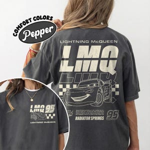 Camiseta retro de Rayo McQueen con colores cómodos, camiseta de la película Cars de Disney, camiseta de Cars de Disney Pixar, Cars Land, Ka-Chow Radiator Springs imagen 2