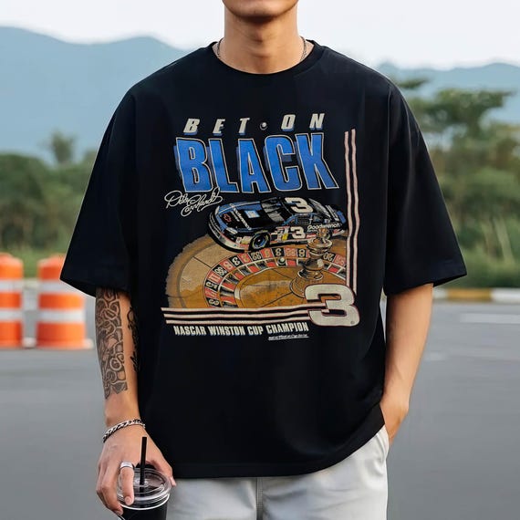 Vintage 1997 NASCAR Dale Earnhardt Bet on Black T-shirt, Nascar