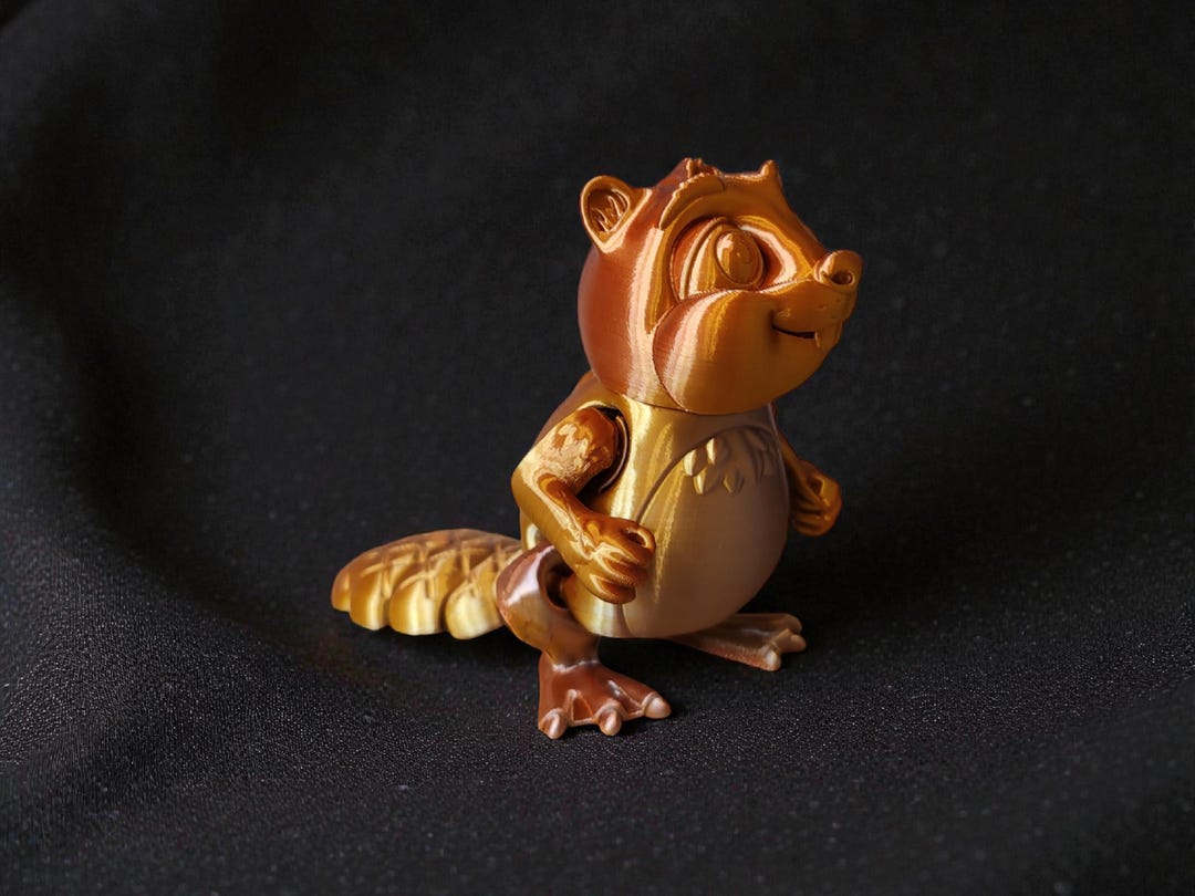 Articulated Beaver 3D Printed Flexi Fidget : Desk Toy, Birthday Gift ...
