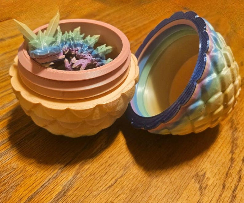 Ledad drake Flexi och drakeägg 3D-utskrift på plats-design, Ledad flexibel kinesisk drake, drakeägg-utskrift på plats 3D-skrivarfil bild 4