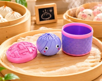 Twisted Dumpling Fidget STL, Viral Twisted Bao Bun STL, Twisted Bao Bun Dumpling STL, Söt Dumpling-karaktärsuppsättning, Kawaii Matsamlarobjekt