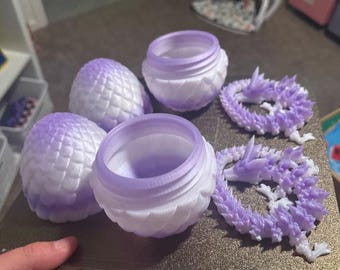 Dragon Flexi And Dragon Egg 3D Print in-Place Design, Articulated Flexi Chinese Dragon Dragon Egg Print In Place 3D Printer Files model STL
