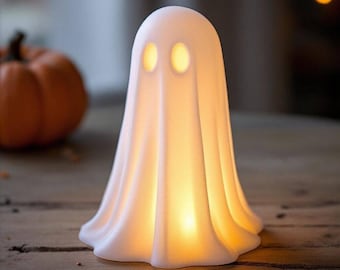 Cute Ghost 3D Print STL File | 3D Printable Model | Halloween Decor, Digital File Only-STL File-Miniature Halloween Ghost Keychain 3MF File