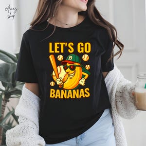 Funny Banana Baseball Shirt, Savannah Bananas Baseball Tee, Game Day Sports T-Shirt, Baseball Lover Gift, Banana Mascot Tee, Baseball Fruit