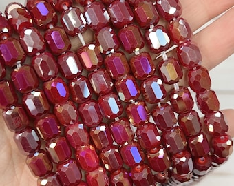 Faceted Shiny 8x9mm Chinese Mystic Micro faceted barrel shape Crystal Beads