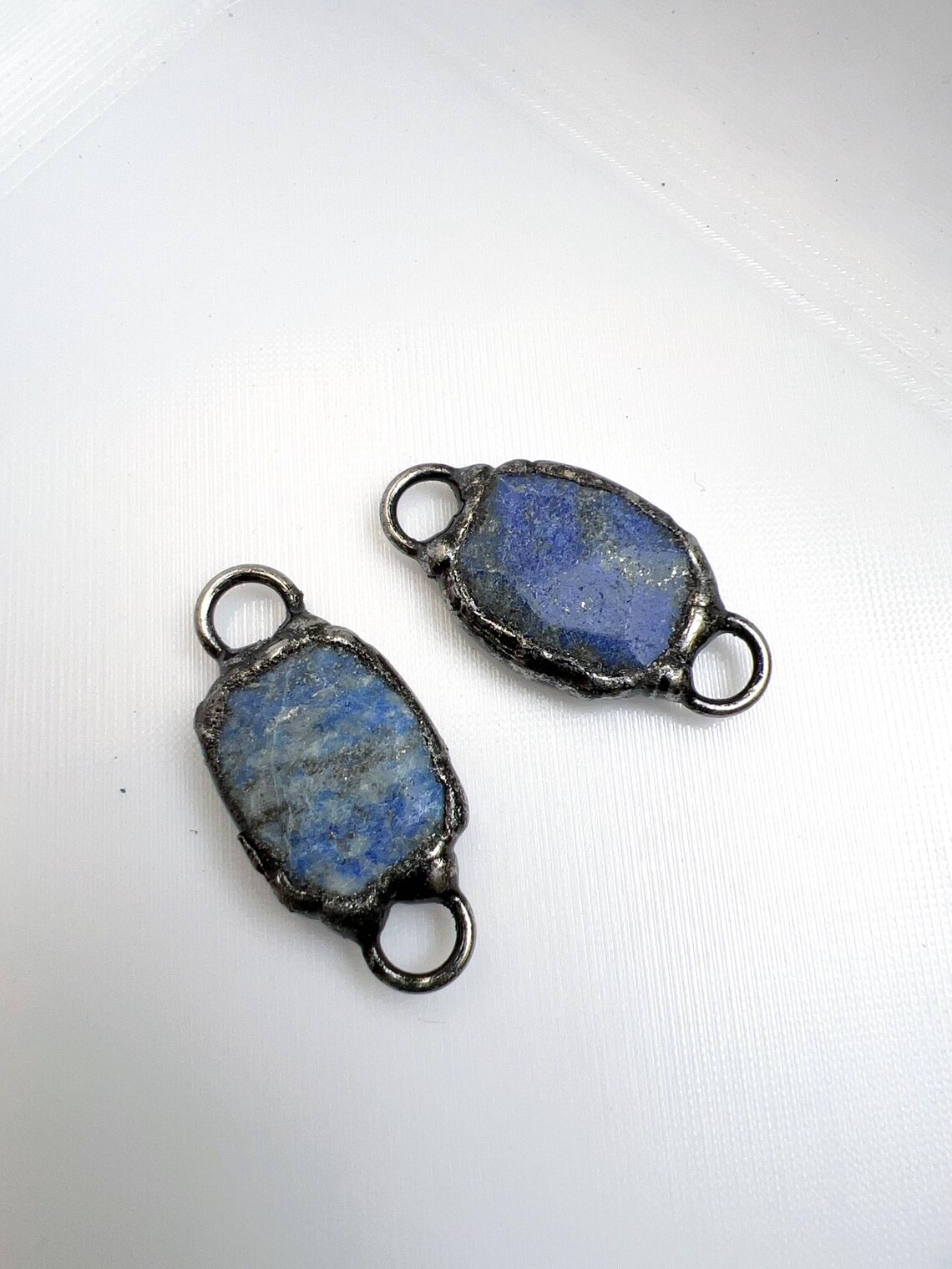 Soldered Blue Hand Soldered Blue Lapis Stone Connector, One Piece - Etsy