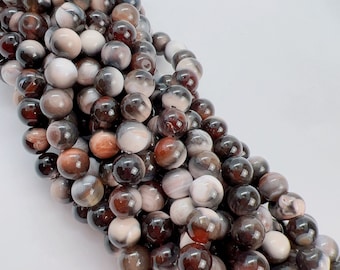 8mm agate beads，round smooth , ( 46 beads）