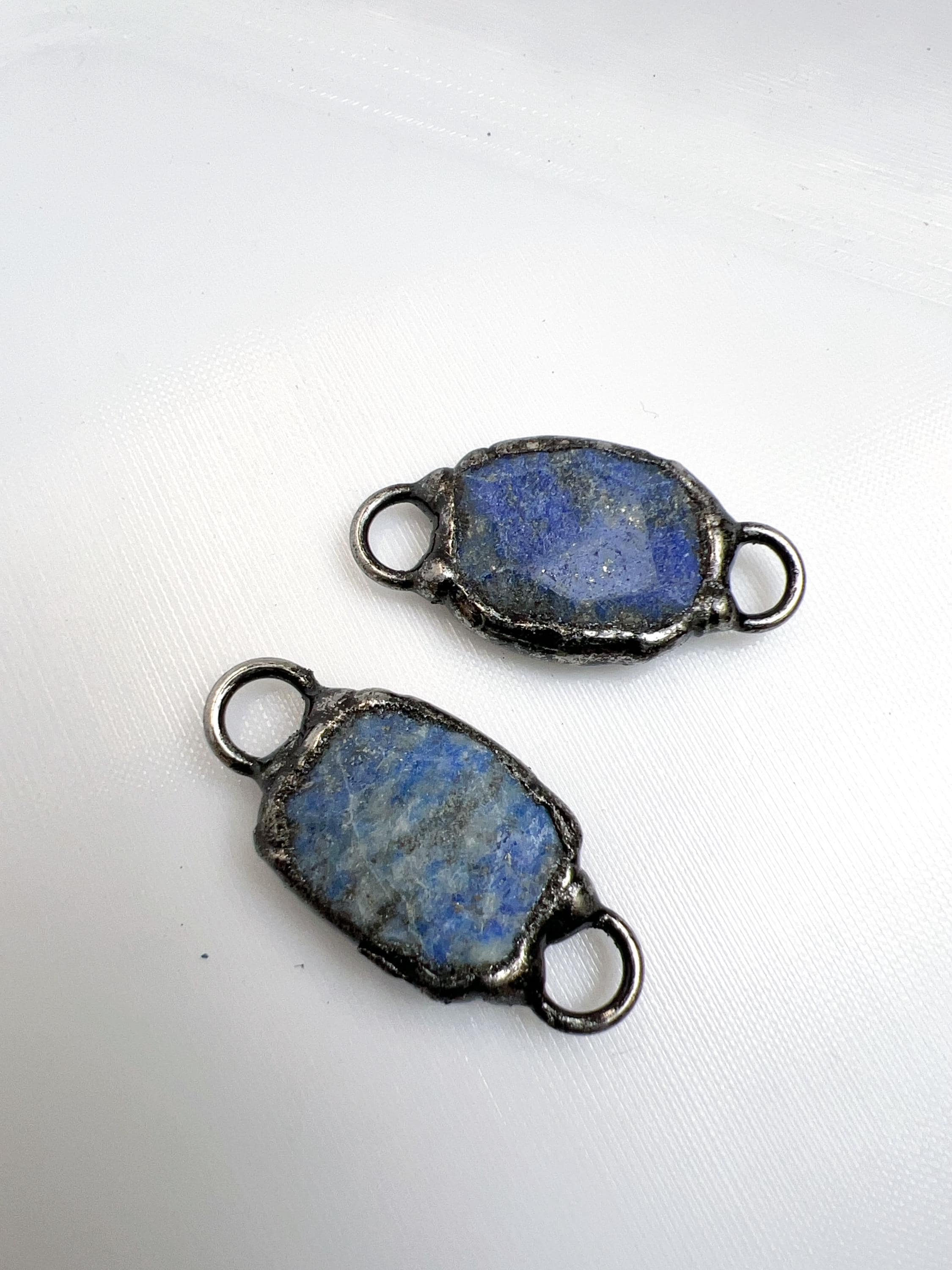 Soldered Blue Hand Soldered Blue Lapis Stone Connector, One Piece - Etsy