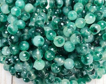 12mm Multi Color Agate Beads, Round Faceted