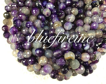 12mm multi color agate beads, round faceted