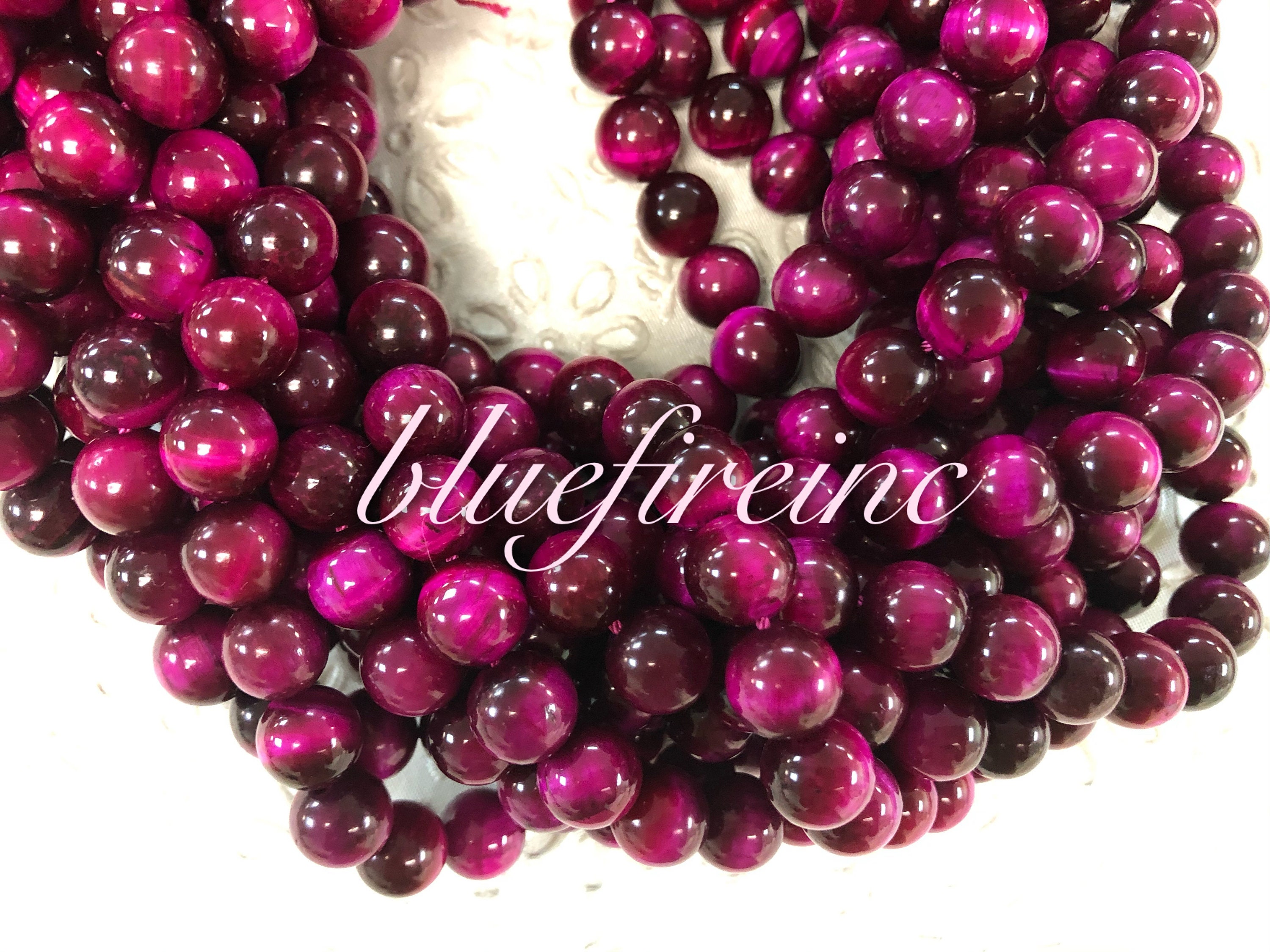 12mm Pink Tiger s Eye Beads Round Smooth Etsy