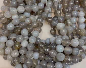 10mm Multi Color Faceted Agate Beads