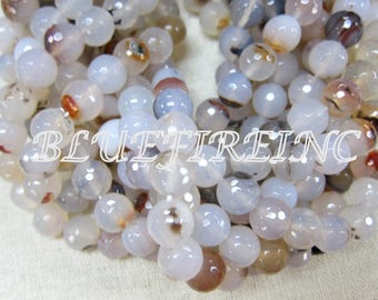 12mm Multi Color Agate Beads, Round Faceted