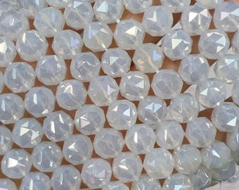 Faceted Shiny 10mm Chinese star cut round Crystal Beads