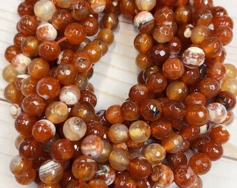 10mm faceted multi colors agate beads