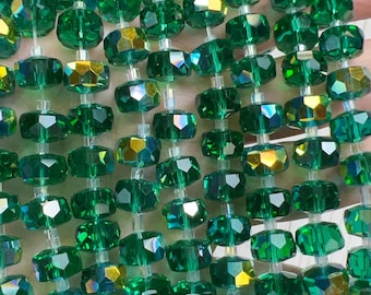 Cuentas de cristal chino facetadas brillantes de 9 mm, cuentas Heishi/rueda/rondel